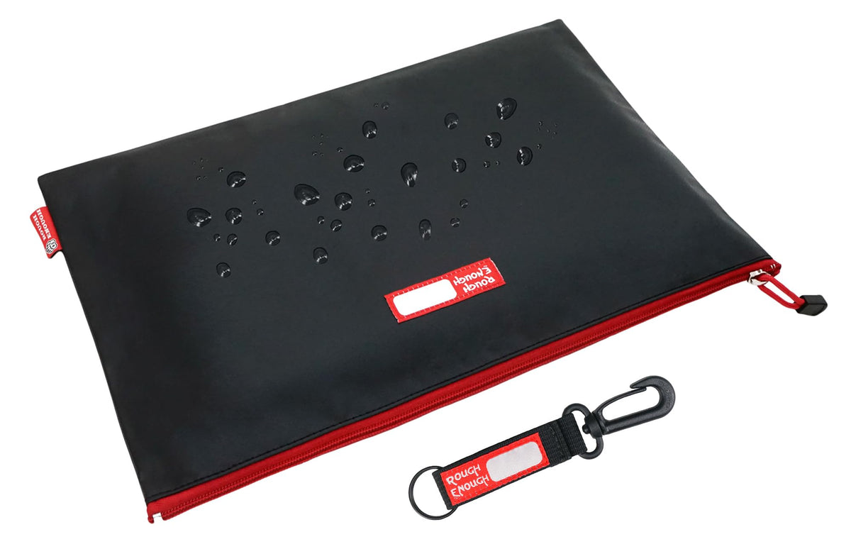 Rough Enough Large Document Bag, Water-Resistant Plastic File - Image 1