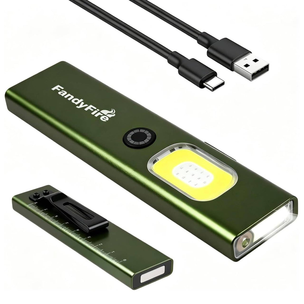 Flat EDC Flashlight Rechargeable Small LED 3-in-1 Pocket Light - Image 1