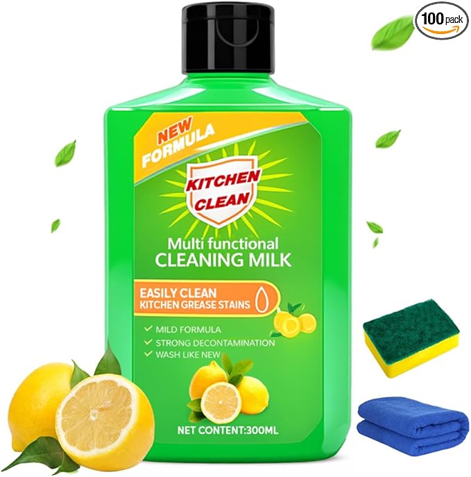 2026 Upgrade Powerful Multifunctional Cleaner, Cleaning Milk House Cleaner, Powerful Concentrated Cleansing Lotion, Multi Functional Effective Cleaning Milk for Household Kitchen and Bathroom (1pcs)