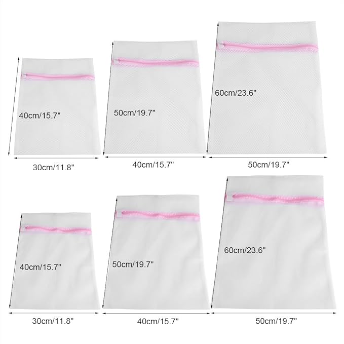 Zipped Lingerie Washing Bag Laundry Machine Mesh Clothes Socks Bra Underwear Bags Washing Machine Appliances for Home Use(Fine mesh30*40cm)