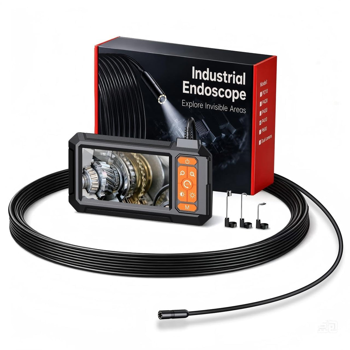 32.8-Foot Flexible Cable Endoscope Camera with Light - Image 1