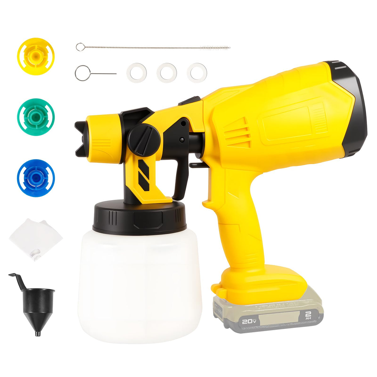200W Cordless Paint Sprayer Compatible with 20V Battery | Home Repair - Image 1