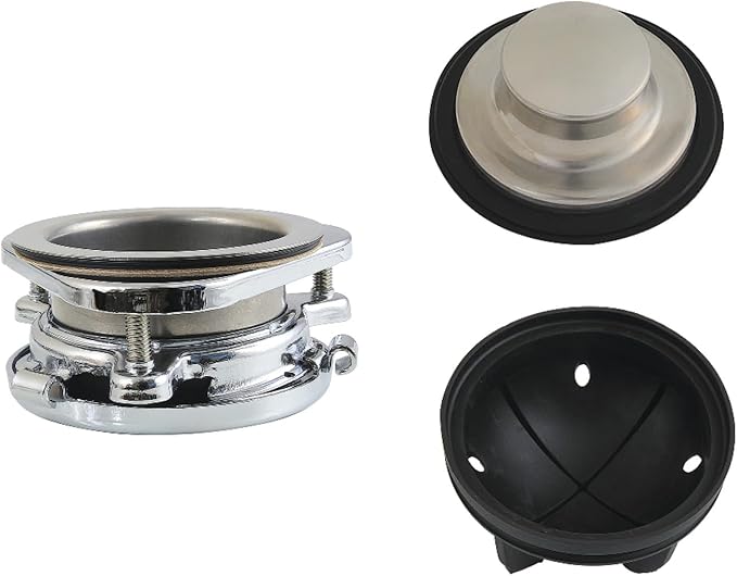 Kingston Brass KDK4301 Made to Match Garbage Disposal Splash Guard, 5-5/16'' (L) x 5-5/16'' (W) x 2-1/8'' (H), Polished Stainless Steel/Polished Chrome