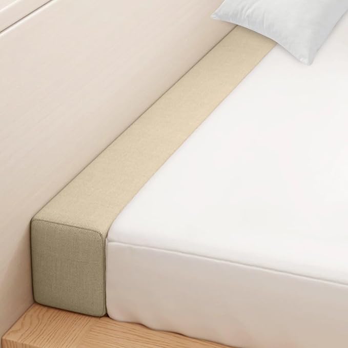 Bed Gap Filler,High-Density Bed Crack Filler with Removable Cover,Mattress Extender for Headboard Gap,Spacer Filler Between Mattress and Wall,Bed Wedge Gap Filler,Beige,78"x8"x10",King
