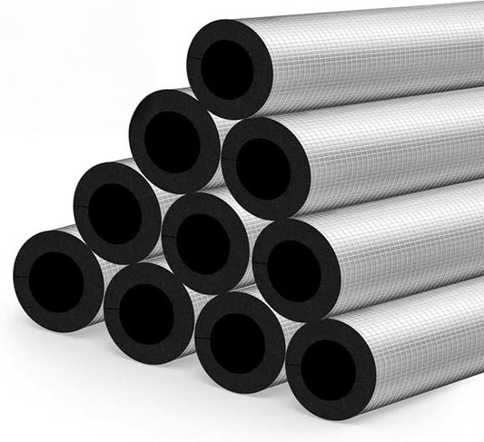 36'' L Pipe Insulation Foam Tube Heat Tape for Water Pipes Self Adhesive, Outdoor Foam Water Pipe Insulation for Winter Pipe Freeze Protection (10 PC)