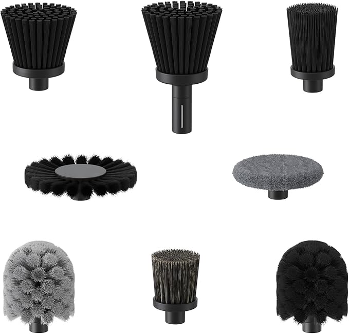 8 PCS Replacement Brush Heads for Fanttik G9 Nano, Flip G10 Nano HomeCare & AutoCare Cordless Electric Spin Scrubber, Accessories for Automotive Detailing