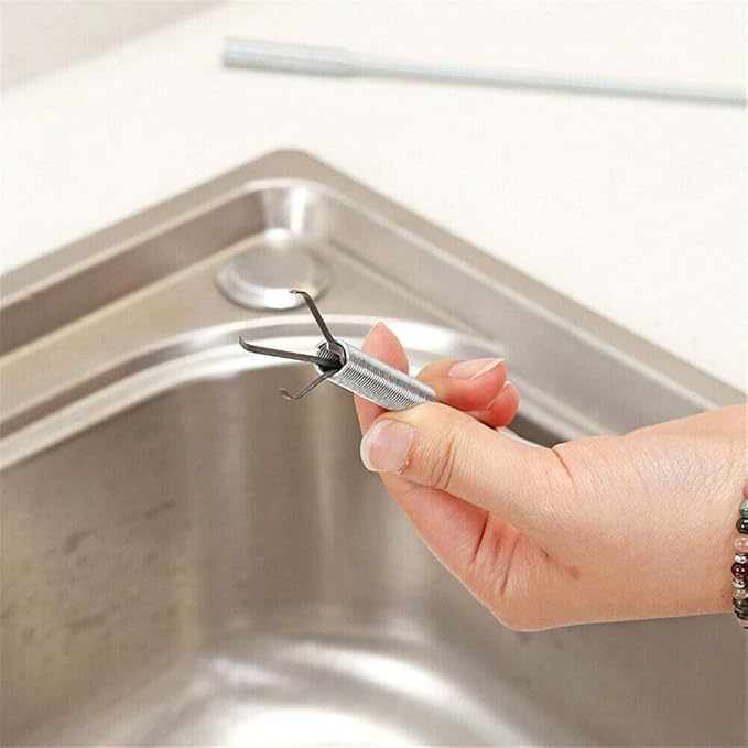 Drilax 36-Inch Flexible Grabber Tool for Drains | Spring-Action Claw with Mechanical Fingers for Hair Removal, Sink & Shower Clog Cleaner | Bendable Pickup Tool for Kitchen, Bathroom, RV