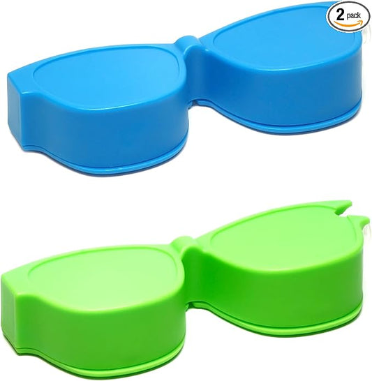 Calabria Kool Klean 2 Pack Eyeglasses Lens Cleaner Kit Blue/Green 15ml Cleaning Spray, White Cleaning Cloth Eyewear Cleaning