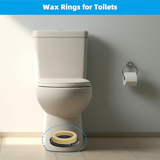 Hibbent Toilet Wax Ring, Thick Toilet Bowl Wax Ring Gasket for Toilet Bowl, Polyethylene Flange- Gas, Odor and Watertight Seal, Fits 3-inch and 4-inch Waste Line