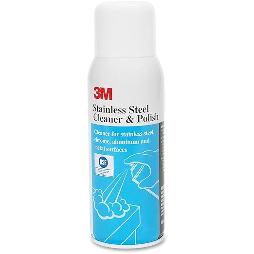 3M Stainless Steel Cleaner And Polish, Lime Scent, 10 Oz Aerosol Spray