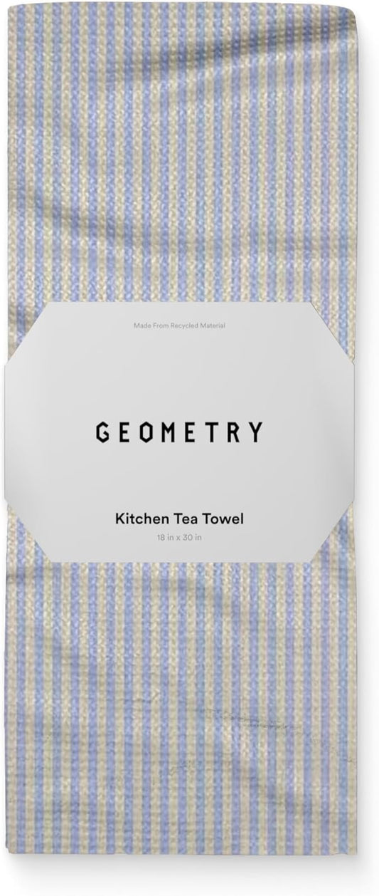 GEOMETRY Spring Kitchen Towels - Quick Dry Microfiber Cloth Spring & Summer Dish Towels for Kitchen Drying - Premium Quick Dry Towel - Cute Banana Lines, 18" x 30" - 1-Pack