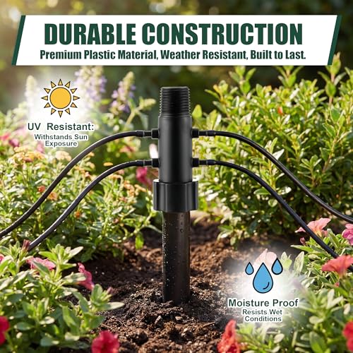 2 Pack 4 Port Drip Irrigation Manifold with Filter - Image 3