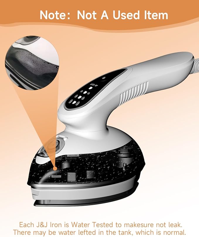 Portable Steam Iron for Clothes, 1100W, 20g/min Steam Flow, 120ML Large Tank, 25s Fast Heat Up, Ceramic Soleplate, 5.8Ft Cord, Small Iron for Travel, Home Use
