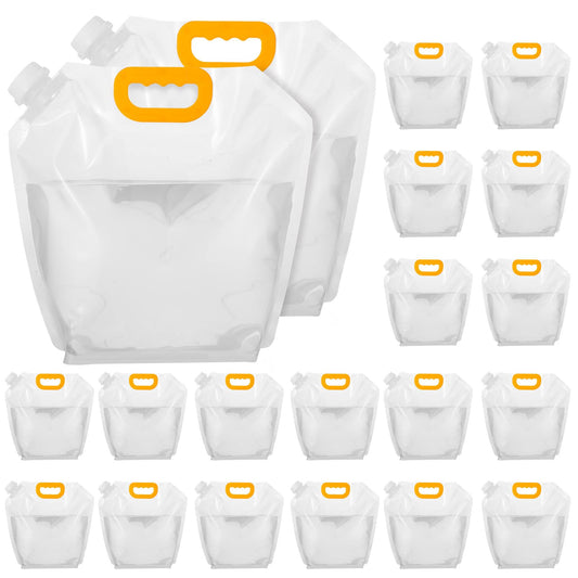 20 Pcs 1.3 Gallon Foldable Water Storage Bag, Clear - Image 1