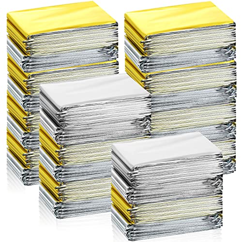 50 Pack Emergency Thermal Blankets Bulk, 51x82 in - Image 2