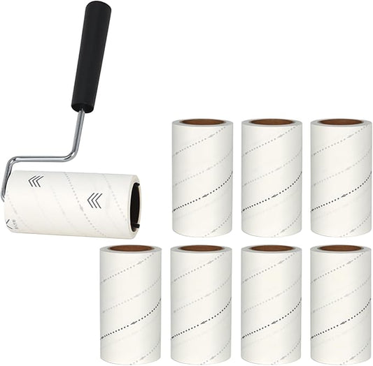 720 Sheets Lint Rollers for Pet Hair Remover,Extra Sticky Lint Remover for Clothes, Dog Cat Hair Lint Roller,1 Reusable Handle +8 Lint Roller Refills Pack