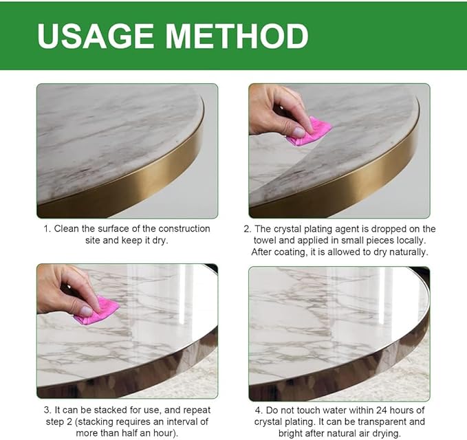 2Pcs Nano Crystal Coating Agent For Tile & Furniture, Upgrade Granite Countertop Cleaner and Sealer with Protection, Quartz Marble Stone Polish Cleaner for Permanent Hold & Shine Effect