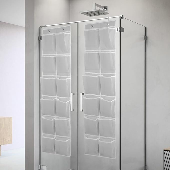 2PK Over the Door 12 Pocket Hanging Shoe Organizer