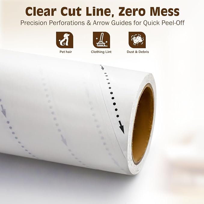 Large Lint Roller for Pet Hair Extra Sticky,10 Years Lifespan,9.45''/6.3" Pet Hair Removal Tool Roller for Dog Cat Hair,450 Sheets/5 Refills,Detachable Telescoping Extension Large Lint Remover