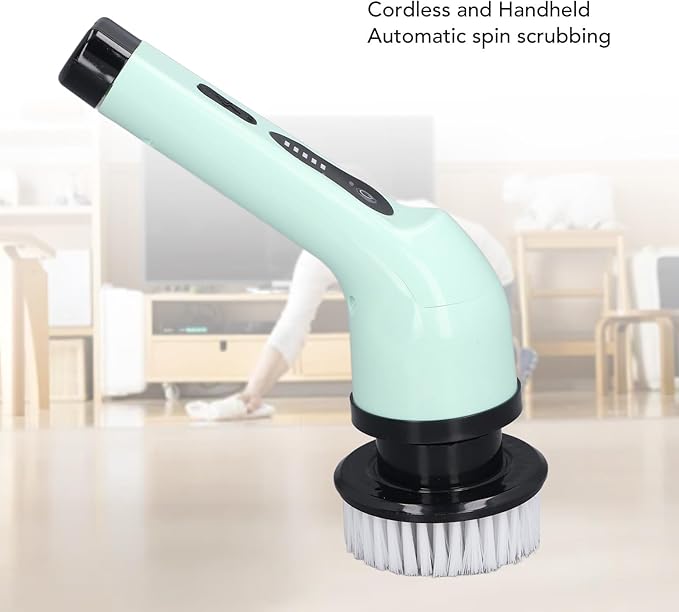 9Pcs Power Scrubber Brush Set, USB Cordless Electric Handheld Cleaning Brush Set, Strong Motor for Kitchen, Bathroom, Tub, Tile, and Car Cleaning