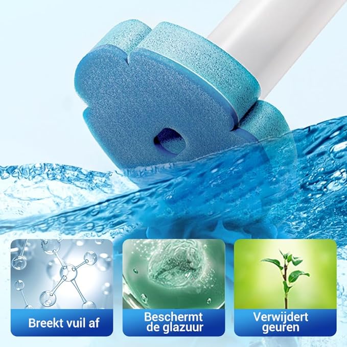 Disposable Toilet Cleaning System: Toilet Brush & Holder Kit with 18PCS Pre-Soaked Cleaner Wall-Mount Scrubbing Toilet Brush Bathroom Cleaning Kit (36-Pack Mixed Brush Heads)