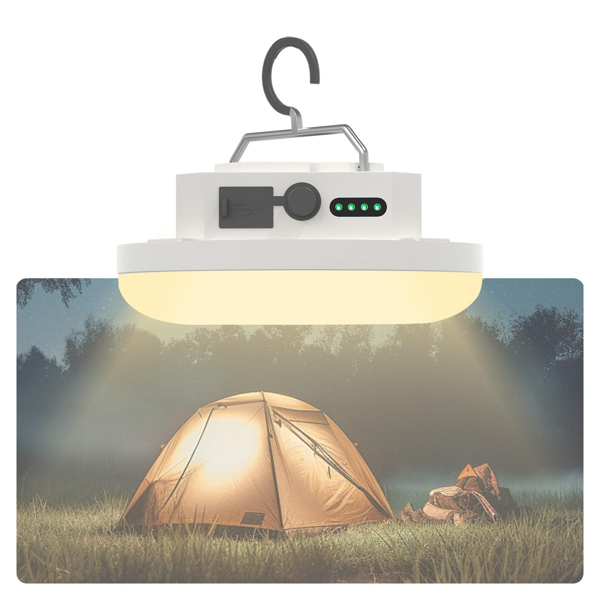 4000LM Rechargeable Camping Light with 30W 3 Color | Travel Essentials - Image 1