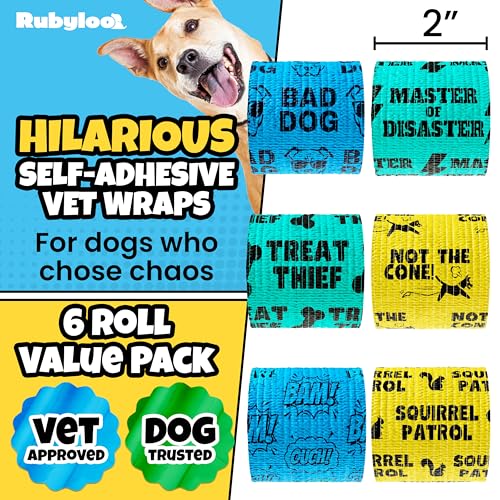 Dog First Aid Kit & Funny Vet Wrap Boys 6-Pack Bandage Bundle - Image 6