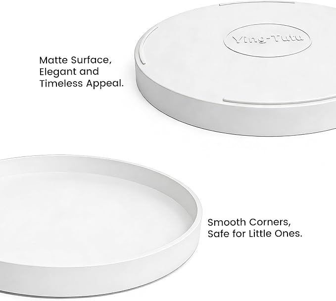 2 Pack 11" Bathroom and Vanity Tray, ABS Bathroom Counter Organizer, Coffee Table Decor for Perfume, Candles, Keys &More. Kitchen Countertop Organizer, Decorative Tray Soap Holder, White
