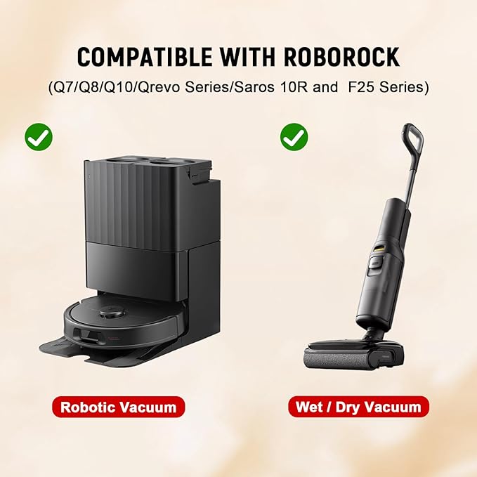 Floor Cleaning Solution Compatible with Roborock (Q5/Q7/Q8/Q10/S7/S8/Saros 10R/F25/Qrevo Series) , All Robot Vacuums & Cordless Wet Dry Vacuum with Mopping, 5 Bottle Original Floor Cleaner Refill