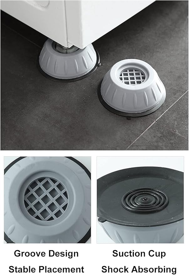 Anti Vibration Pads, 4 Pcs Washing Machine Antivibration Pads Washing Machine Feet, Anti Vibration Pads for Washing Machine, Anti Vibration Washing Machine Support, Dryer Shock Absorber Pads