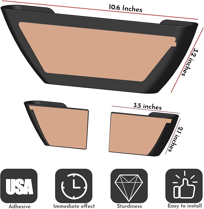 Universal Adjustable Pot Lid Holder Organizer for Cabinet - Upgraded Patented Niceyos 8 Pack Pan Lids Organizers Inside Cabinet Door Wall Mount Pots Top Rack for Kitchen Cupboard Fit 6" to 13" (Black)