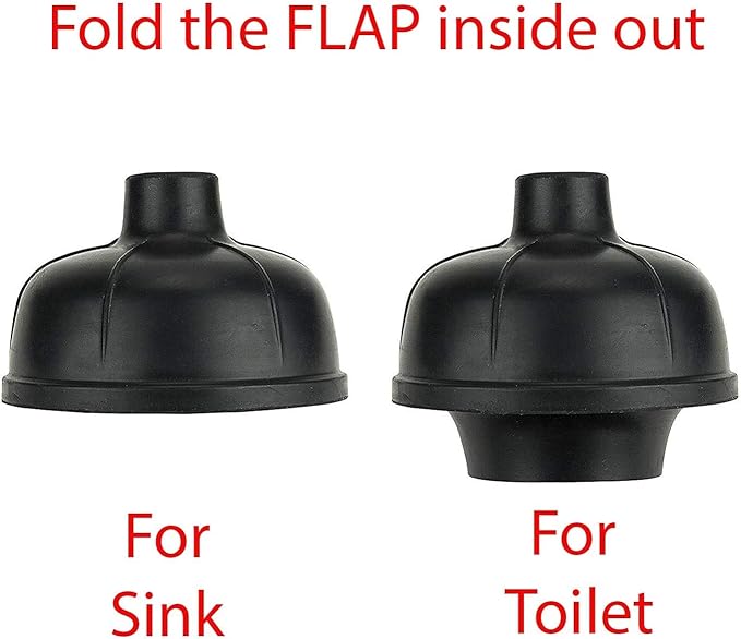 SOFINNI Heavy Duty Toilet Plunger Clogged, Unclog Sink Flange - Plungers for Bathroom - Dual Purpose Flap Drain Cleaner