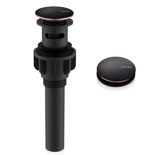 Oil Rubbed Bronze Pop Up Bathroom Sink Drain Assembly - Image 1