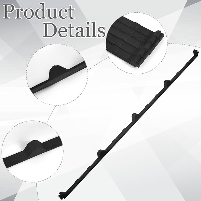 35 Pcs 9 in Metal Roofing Foam Closure Strips Panels 3 ft Long Inside Outside Classic Rib Profile Roof Closure Strips for Insulation Weather Barrier and Noise Moisture (Interior)