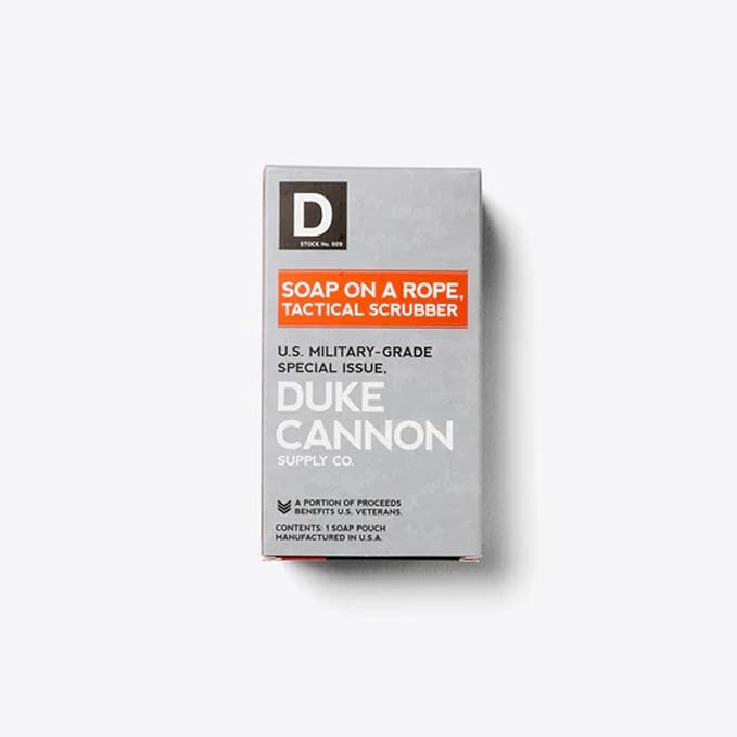 Duke Cannon Tactical Scrubber Soap Pouch - U.S. Military-Grade, Coarse and Soft Mesh, 550 Paracord, Shower Hygiene Essential for Men's Bar Soap