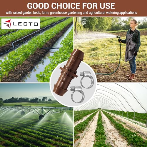 LECTO Universal 5/8", 1/2",.700" Drip Line Repair & | Home Repair - Image 5