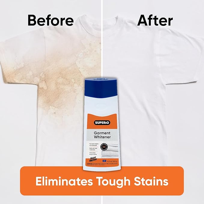 Garment Whitener Wool Cleaner 10.5 Oz, Wool Whitener for Tzitzit and Talit European Made, Safe for Most Materials, for Whites use Only