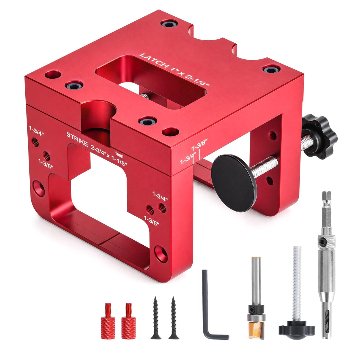 Door Latch Mortise Tool Kit, Strike Plate Router Template - Image 1