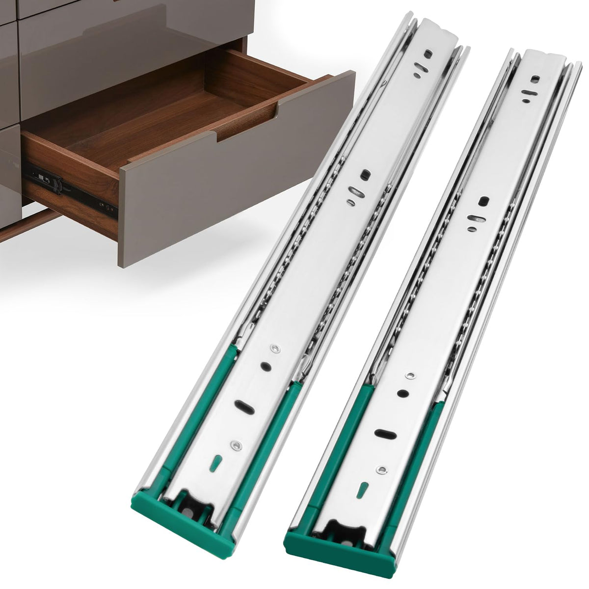 homdiy 10 Pairs Soft Close Drawer Slides 22 Inch Heavy - Image 1