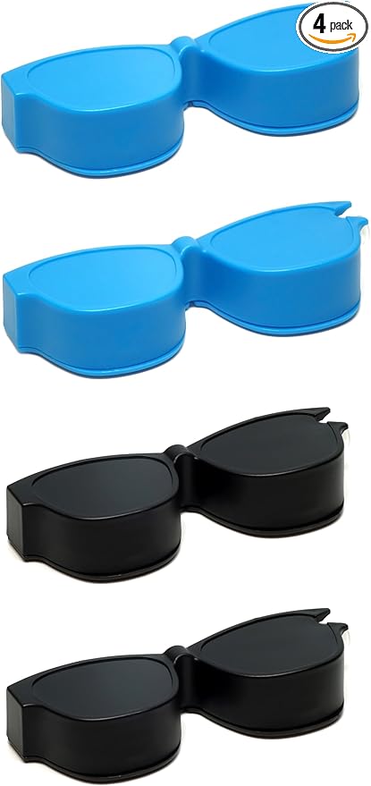 Calabria Kool Klean 4 Pack Eyeglasses Lens Cleaner Kit Blue/Black 15ml Cleaning Spray, White Cleaning Cloth Eyewear Cleaning