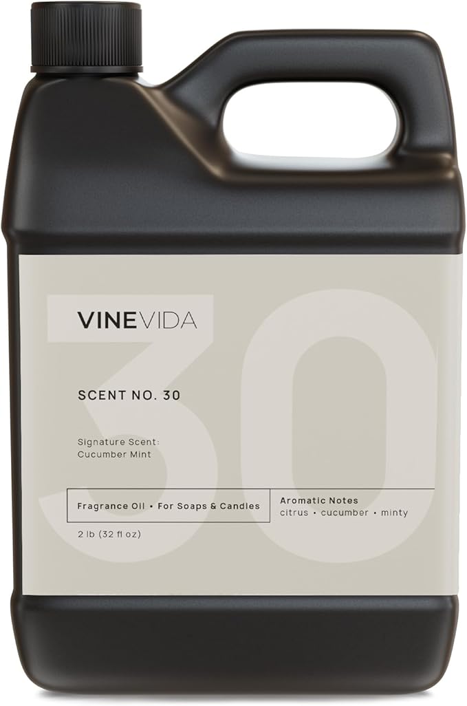 VINEVIDA [32oz] Cucumber Mint Fragrance Oil for Candle Making and Soap Making - Premium Candle Scents for Soy Candles
