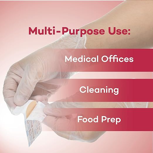 Dealmed Vinyl Exam Gloves 1000 ct. Medium Medical, Disposable, Latex Free Gloves for First Aid Kit and Medical Facilities