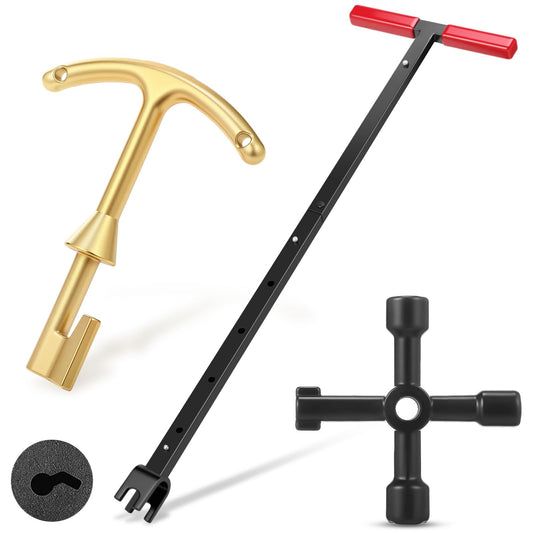 Water Meter Key 37 Inch Enforced Steel Wrench T-handle | Hand Tools - Image 1