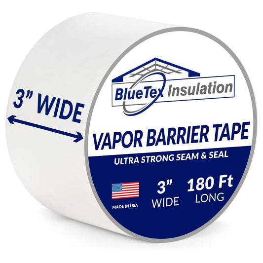 BlueTex Insulationㅤ 3" Wide x 180' Long White Vapor - Image 1