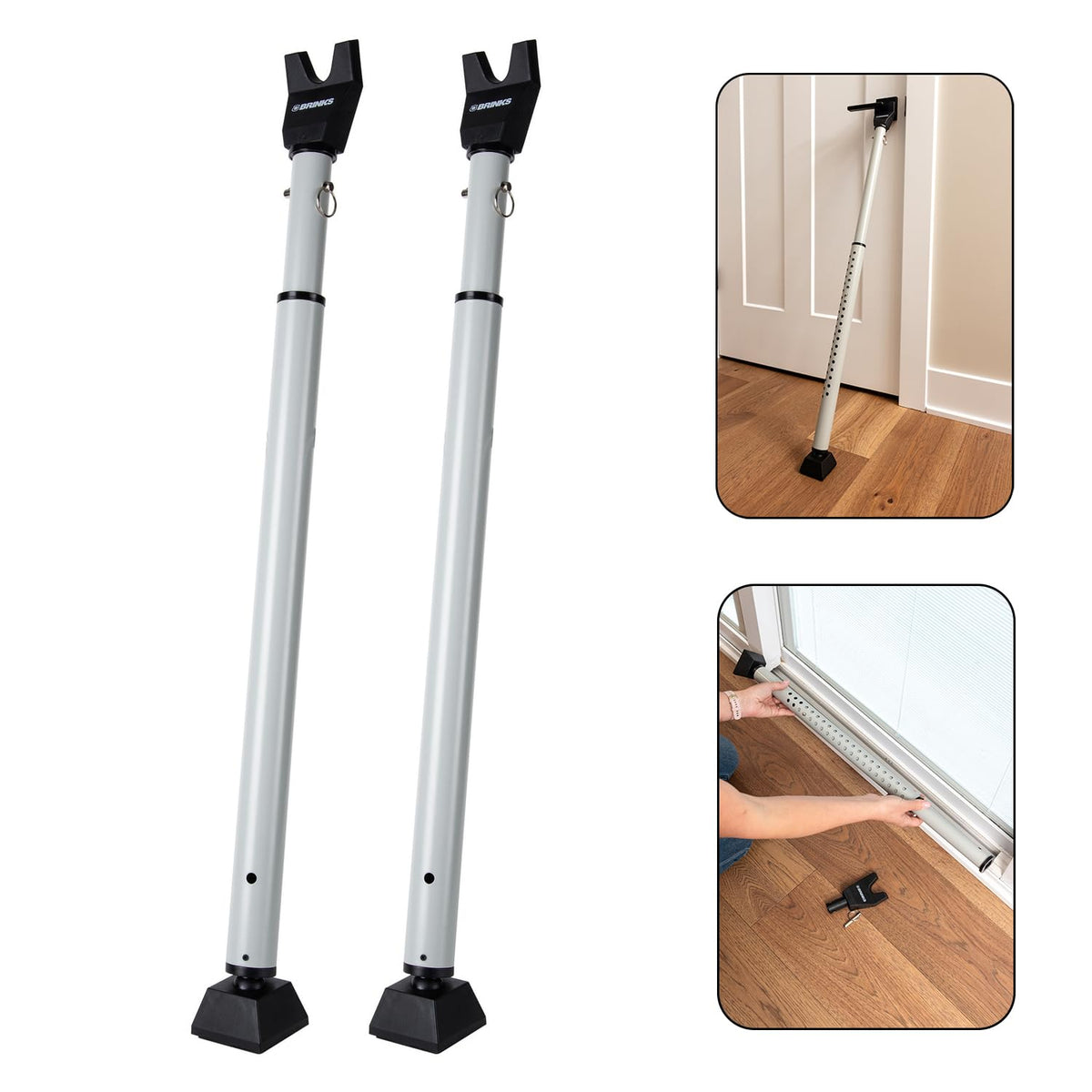 BRINKS Portable Door Security Bar, Door Jammer - Image 1