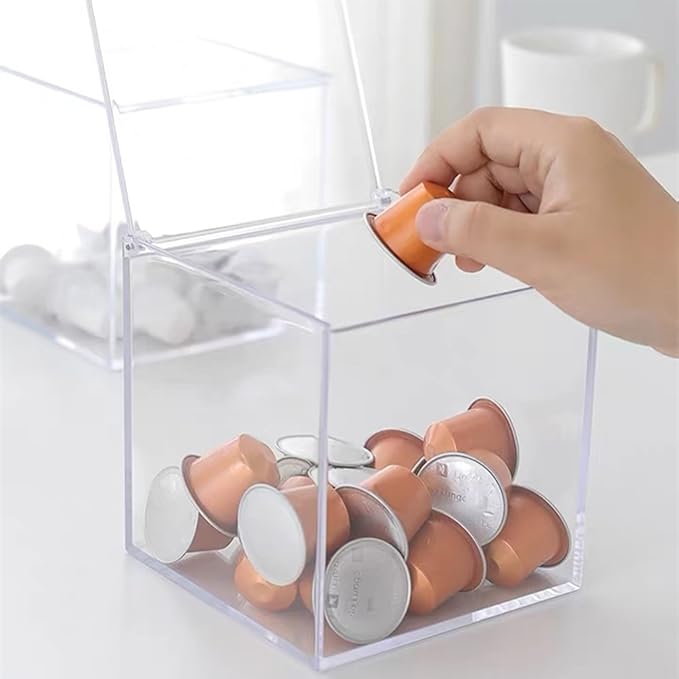 Large Acrylic Box Clear Jewelry Box with Hinged Lid, Transparent Keepsake Box for Storage Wedding Card, Trinkets, Photo and More, Cute Acrylic Box for Christmas