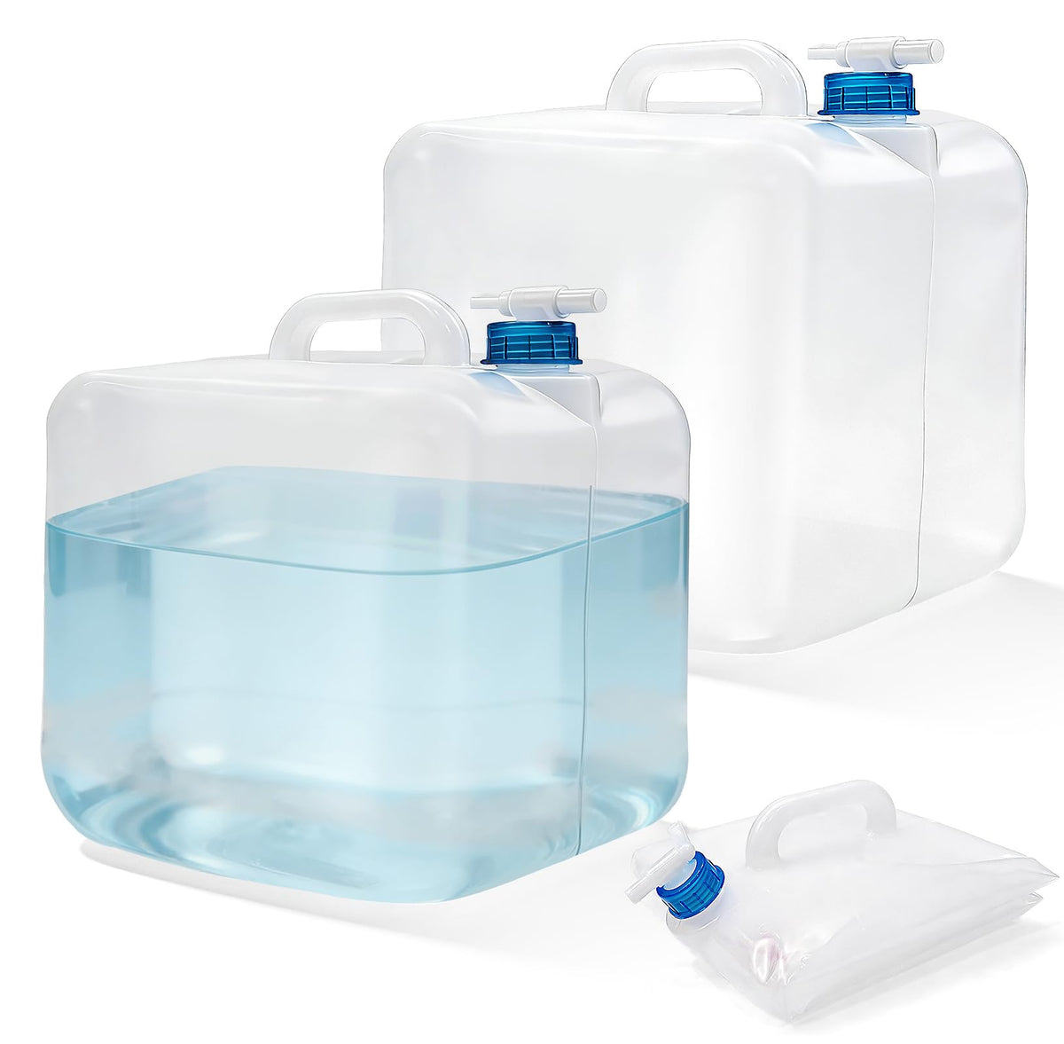 2 Pack 5.3 Gallon Collapsible Container with Spigot - Image 1