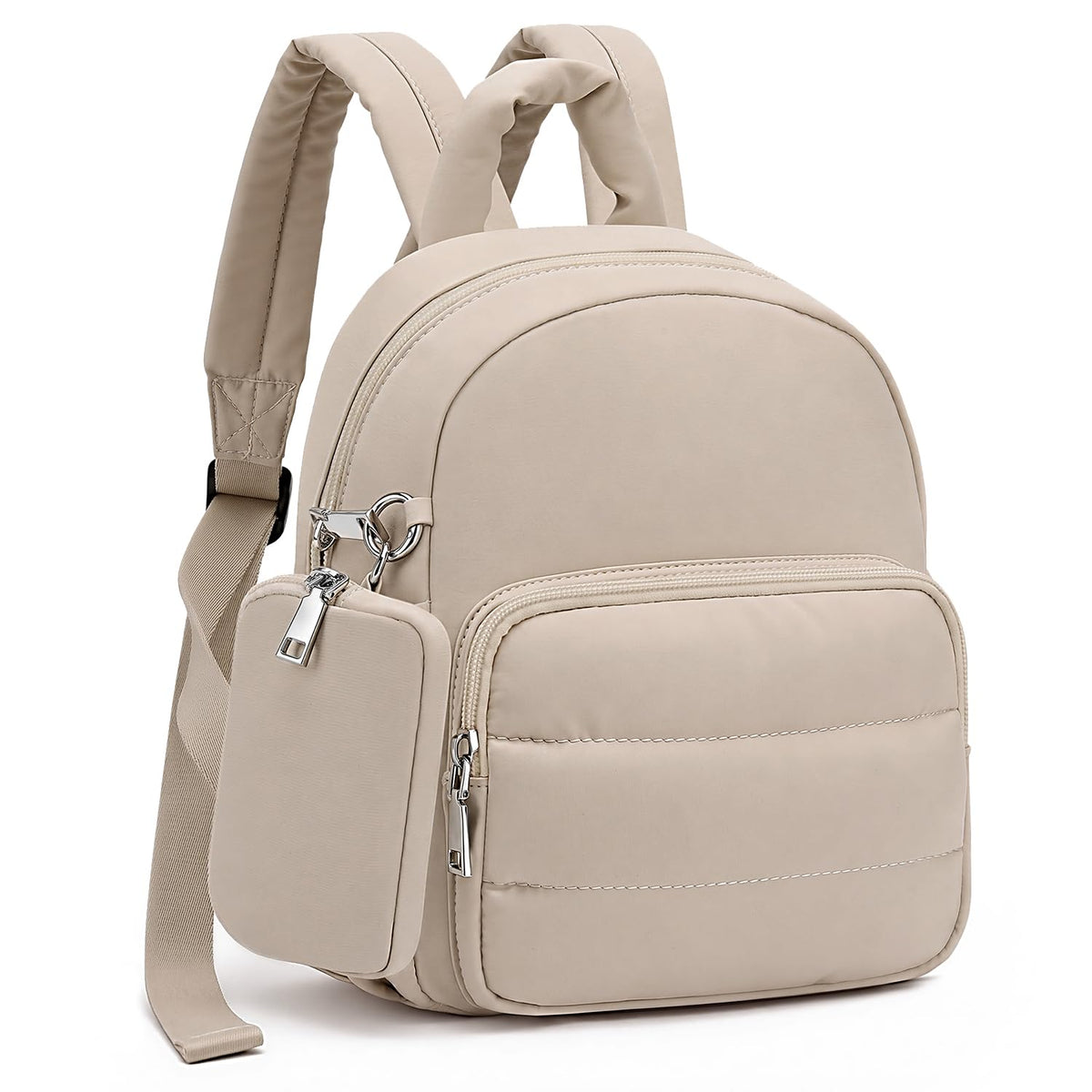 Mini Backpack for Women, Anti Theft Small Daypack Travel Khaki - Image 1