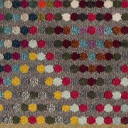 SAFAVIEH Monaco Collection Area Rug - 6'7" Round, Multi & Beige, Boho Diamond Design, Non-Shedding & Easy Care, Ideal for High Traffic Areas in Living Room, Bedroom (MNC204F)