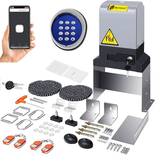 4400lb Automatic Sliding Gate Opener APP Control with 4 - Image 1